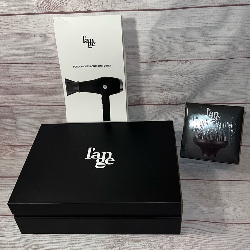 Lange Soleil Professional Hair dryer & Diffuser in Black